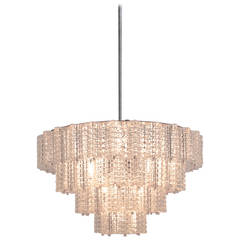 One of Three Extraordinary Huge and Rare Glass Chandelier by Austrolux