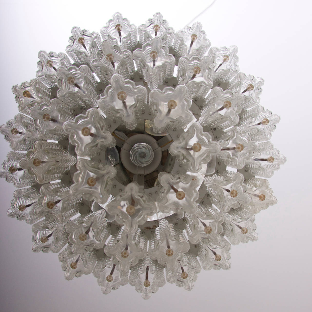 Austrian One of Three Huge and Rare Glass Chandeliers by Austrolux For Sale