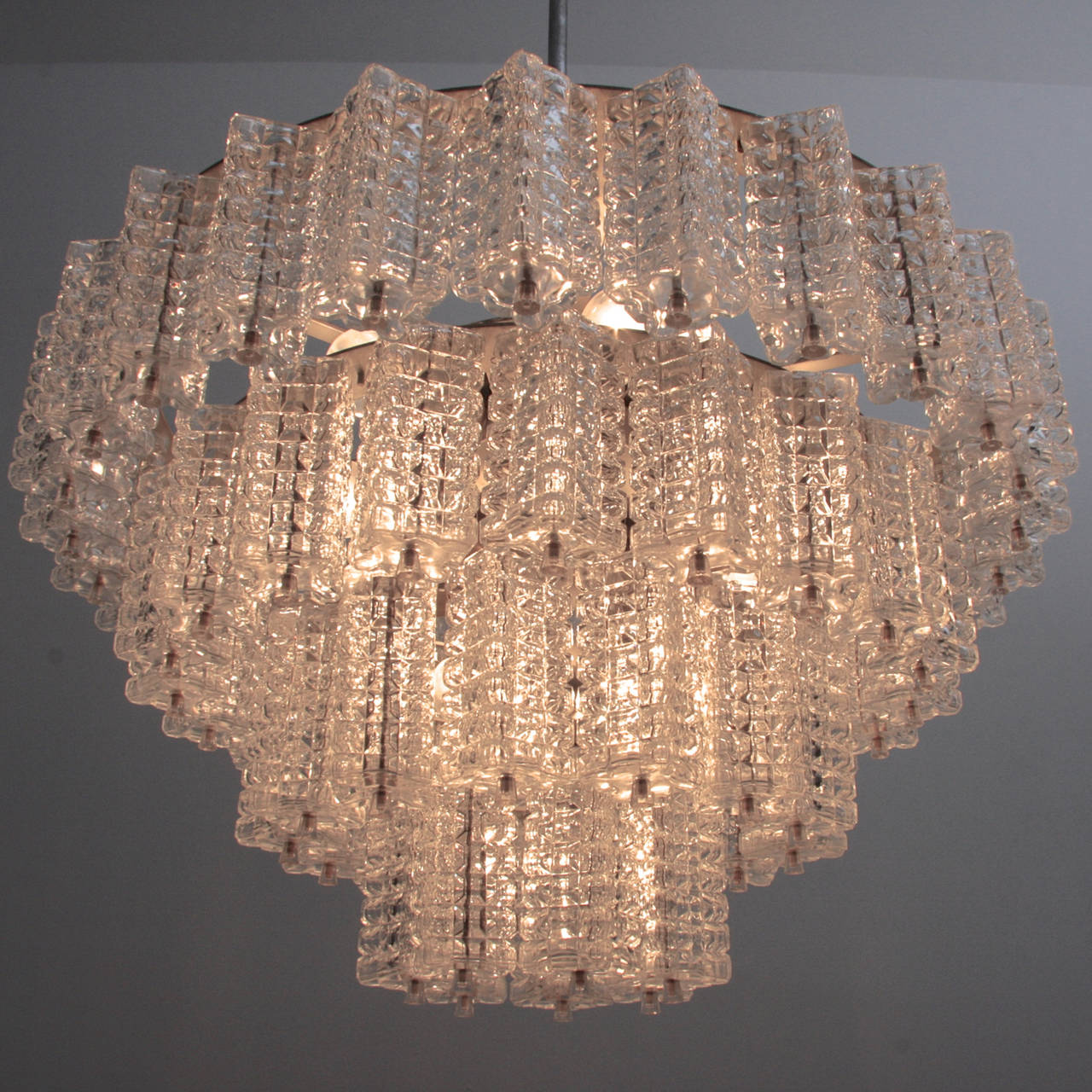 Austrian One of Two Extraordinary Huge and Rare Glass Chandelier by Austrolux