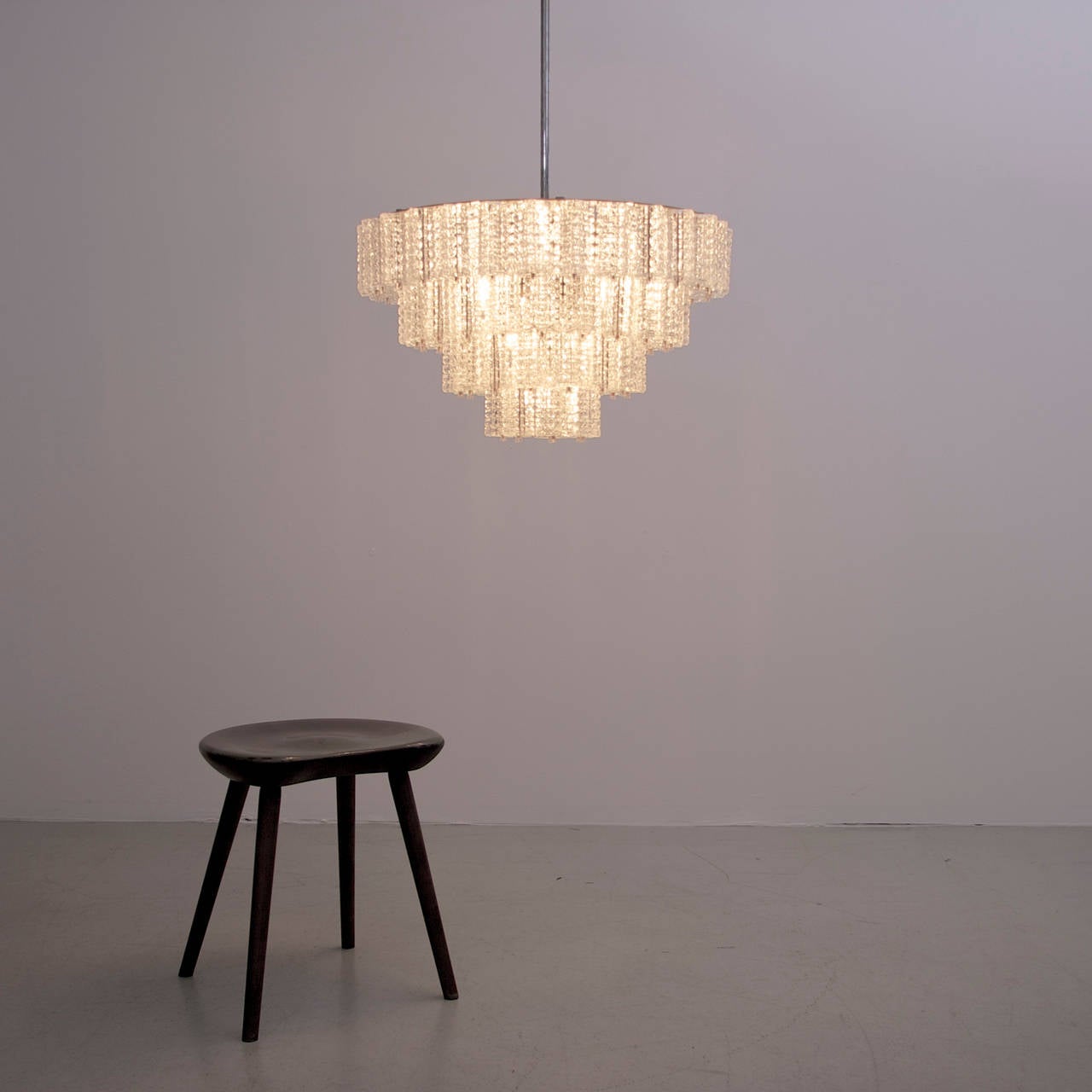 One of Two Extraordinary Huge and Rare Glass Chandelier by Austrolux In Good Condition In Berlin, BE