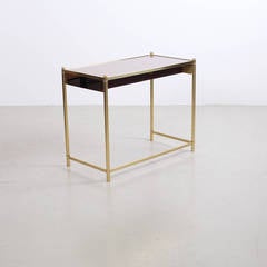 Brass and Mirror Dressing or Vanity Table in the Manner of Maison Jansen