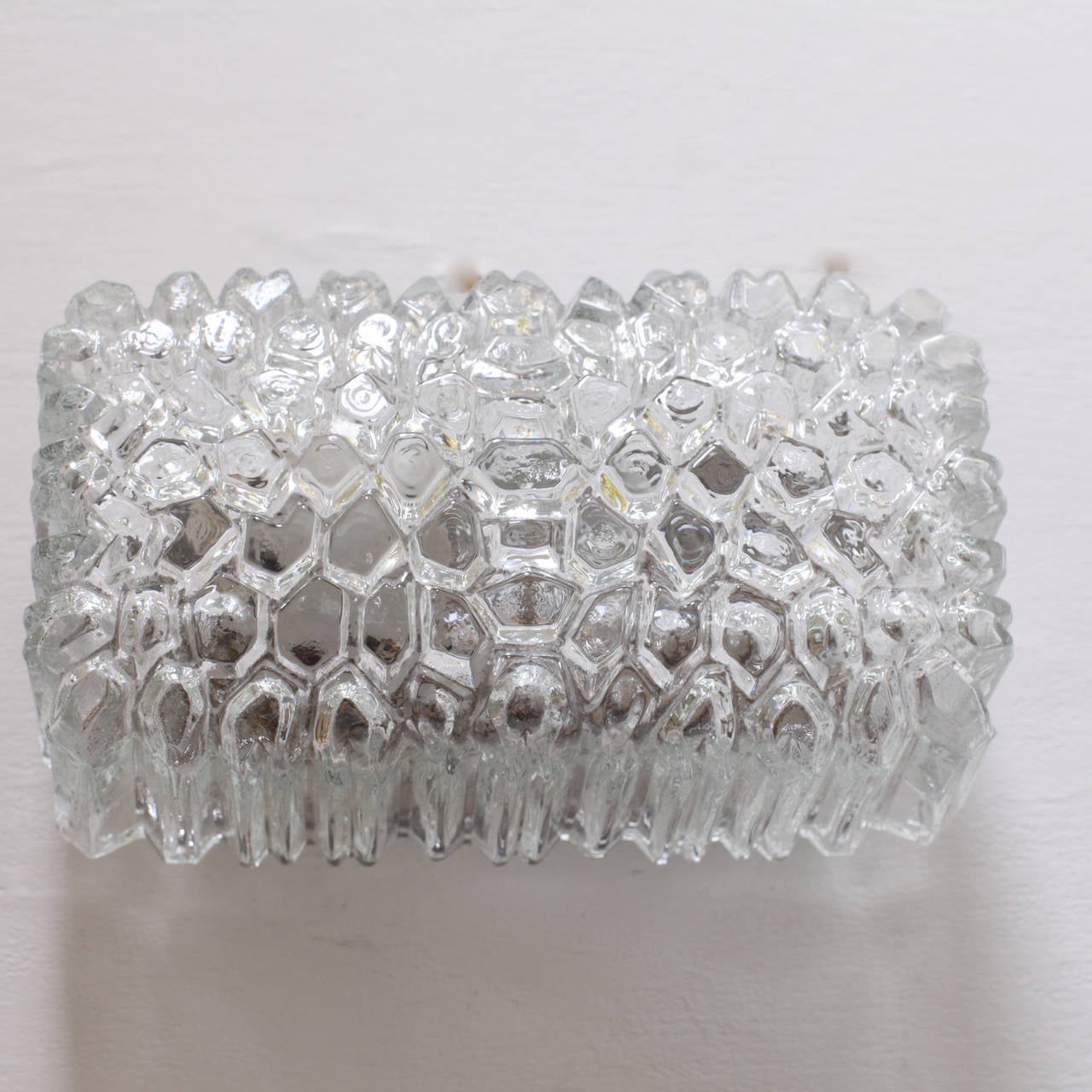 German 1 of 4 Glass Wall Lamps or Flush Mounts by Helena Tynell for Glashütte Limburg For Sale