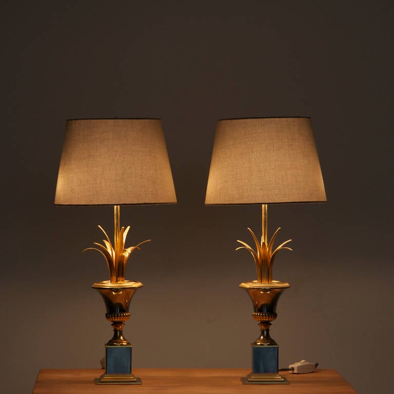 Beautiful pair of Maison Charles Table Lamps in excellent Condition.