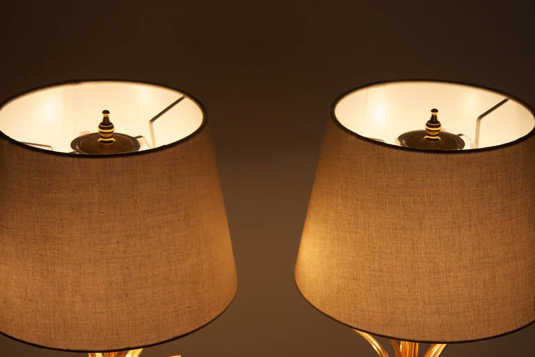 Mid-20th Century Pair of Table Lamps by Maison Charles