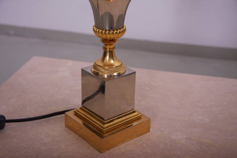 Mid-20th Century Maison Charles Table Lamp with Original Shade