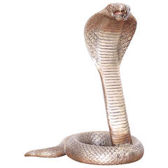 Huge Brass Cobra Snake