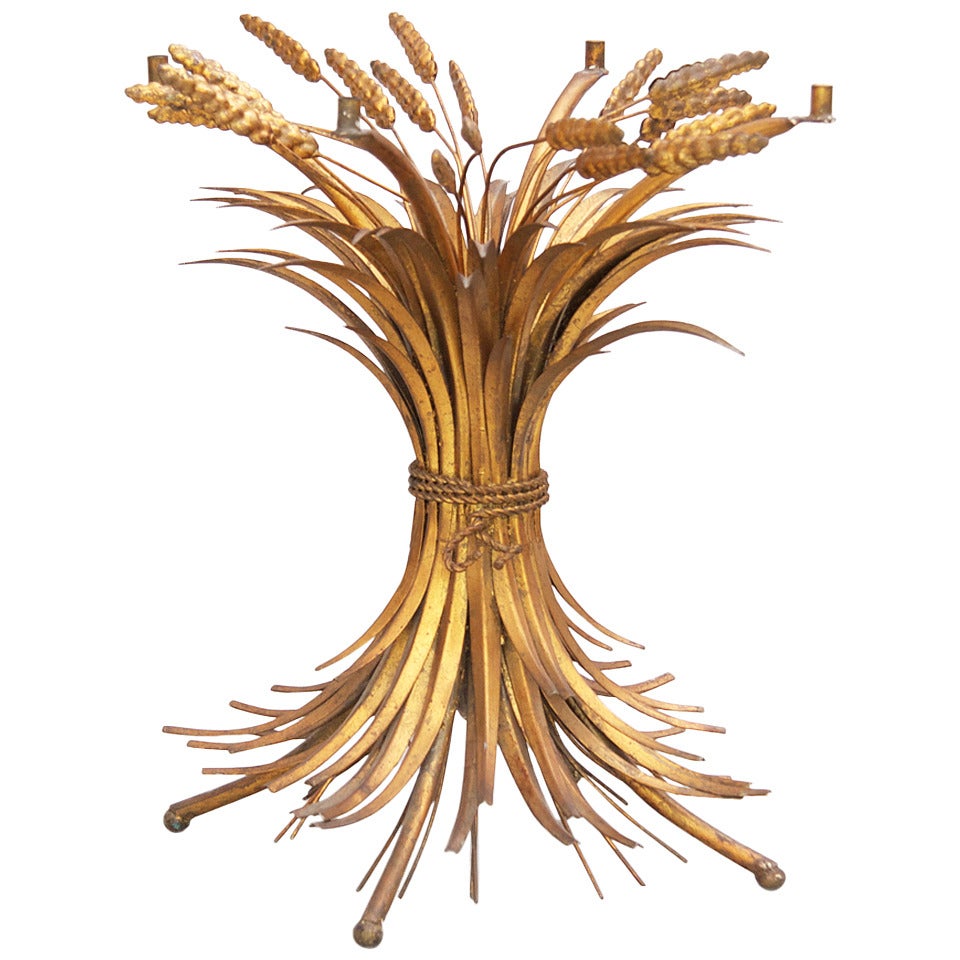 Coco Chanel Style Wheat Coffee Table in Gold