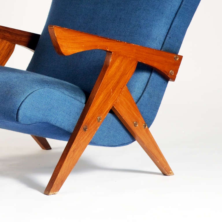 Armchair and Ottoman, by José Zanine Caldas In Good Condition In Paris, FR