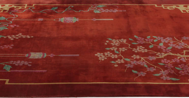 Art Deco Handknotted Nicols Rug For Sale