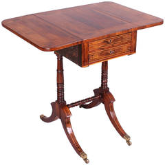 Regency Period Rosewood Work or Occasional Table