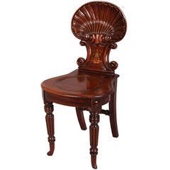 George IV Period Mahogany Hall Chair