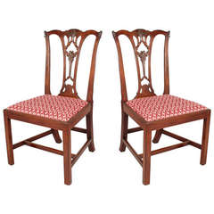 Pair of George II Period Walnut Side-Chairs