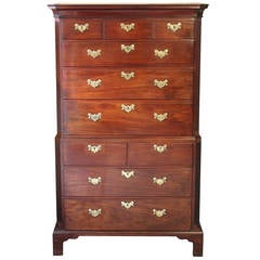 George IIPeriod 'Red Walnut' Chest-on-Chest of Fine Quality and Rich Patina