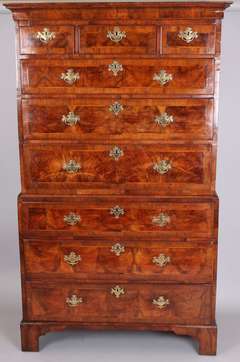 George II Period Walnut Chest-on-Chest