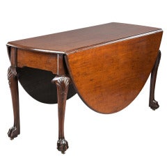 Rare George II Mahogany Drop-Leaf Dining Table