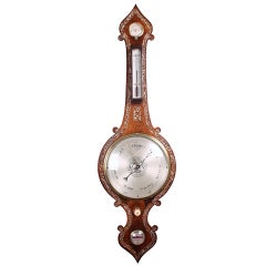 Early Victorian Rosewood Onion Top Barometer 