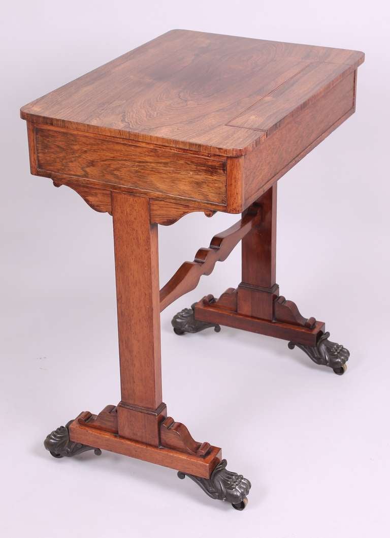 19th Century George IV Period Rosewood Chamber Writing-Table
