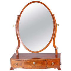 George III Period Mahogany Toilet Mirror