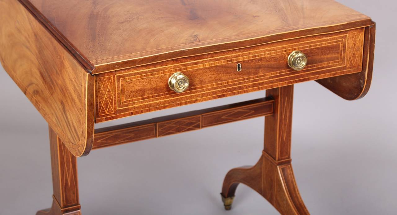 English George III Period Mahogany Sofa Table For Sale