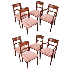 Set of Eight George IV Period Mahogany Dining Chairs