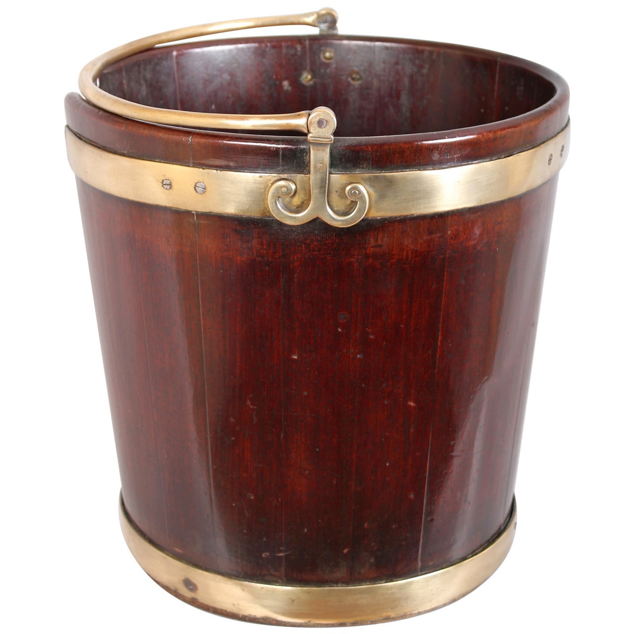 George III Period Mahogany Plate-Bucket For Sale