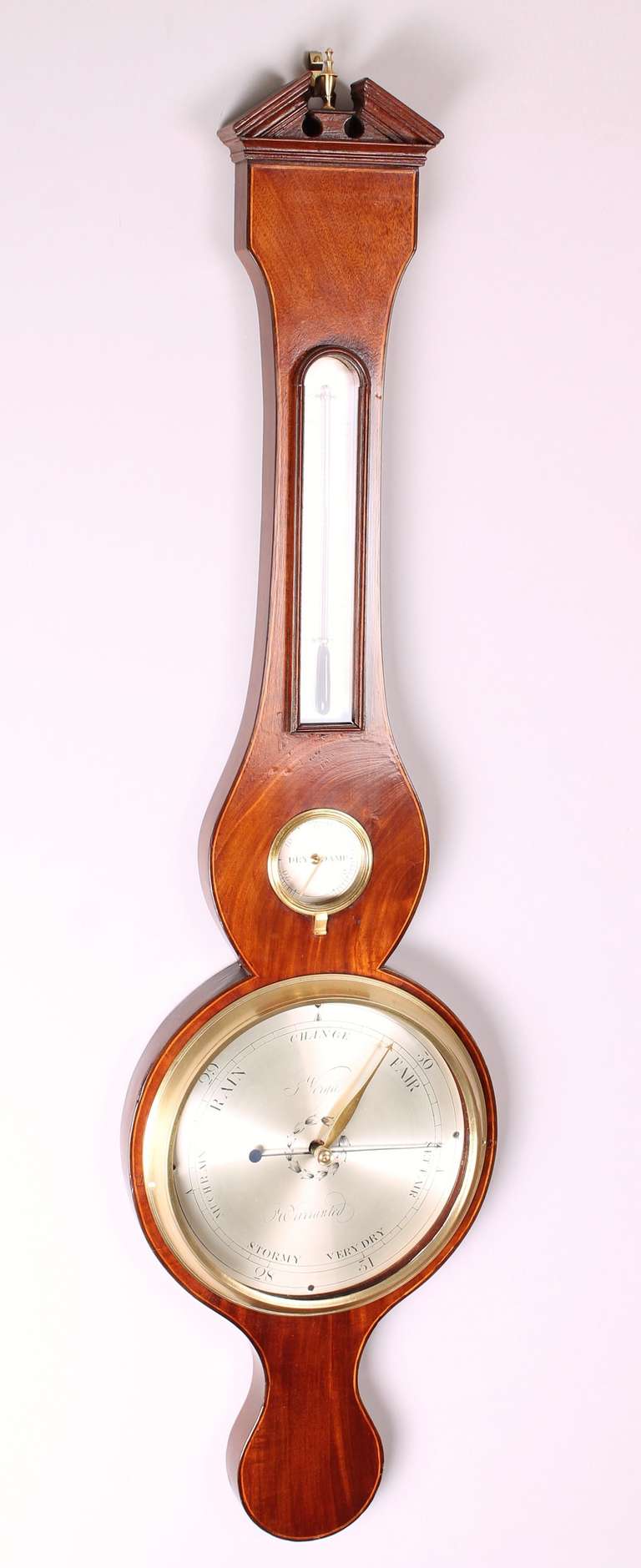 A particularly high quality 19th Century mahogany wheel barometer by J Verga; with an 8