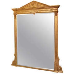 Victorian Gilt Overmantel Mirror 