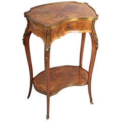 Mid-19th Century Kingwood Parquetry Table Ambulante in the Louis XV Style