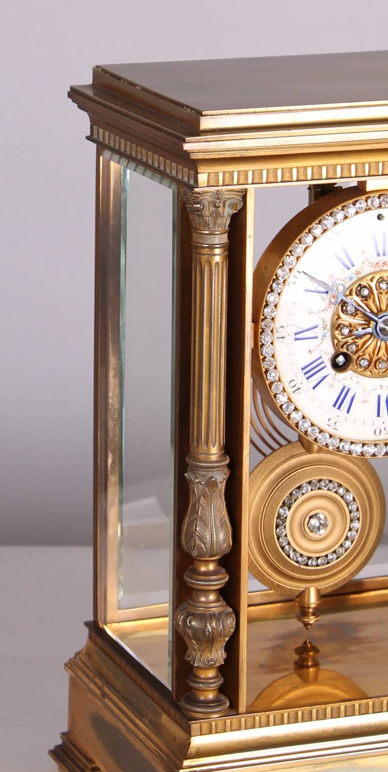 Late 19th Century French, Gilt Brass Mantel Clock 1