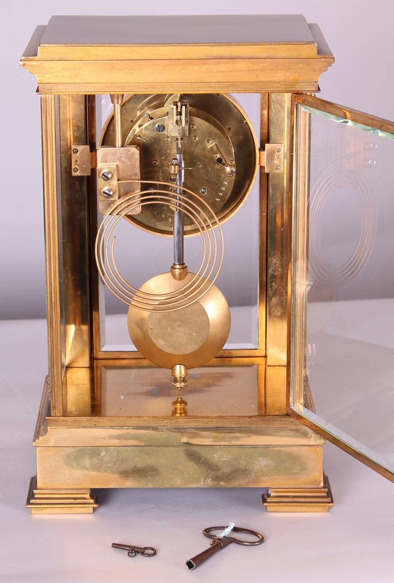 Late 19th Century French, Gilt Brass Mantel Clock 2
