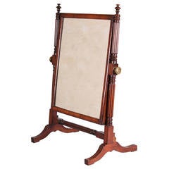 George IV Period Mahogany Cheval Toilet-Mirror