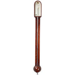 Antique Early 19th Century Mahogany Stick Barometer