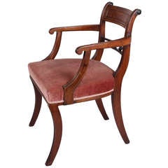Regency mahogany elbow-chair