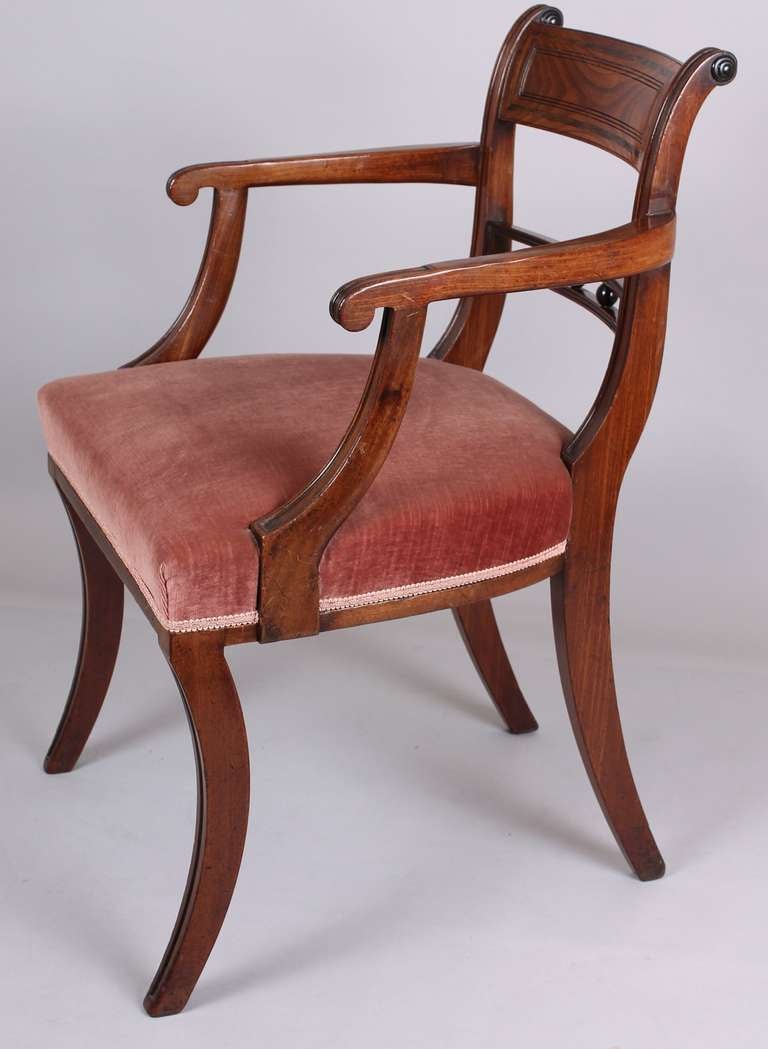 Regency mahogany elbow-chair