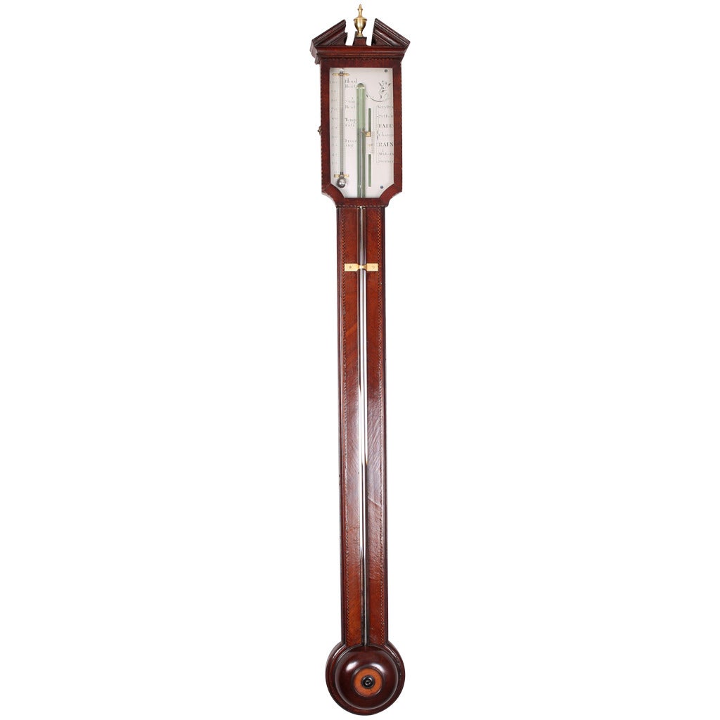 George III period mahogany stick barometer
