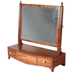 George IV period pale mahogany toilet-mirror