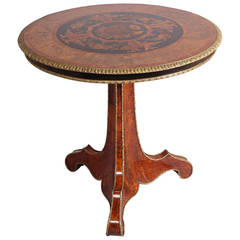 Exceptionally fine mid 19th century burr wood and marquetry centre-table