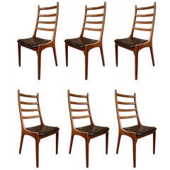 Set of Six Dining Chairs Stamped 'K.S Mobelfabrik'