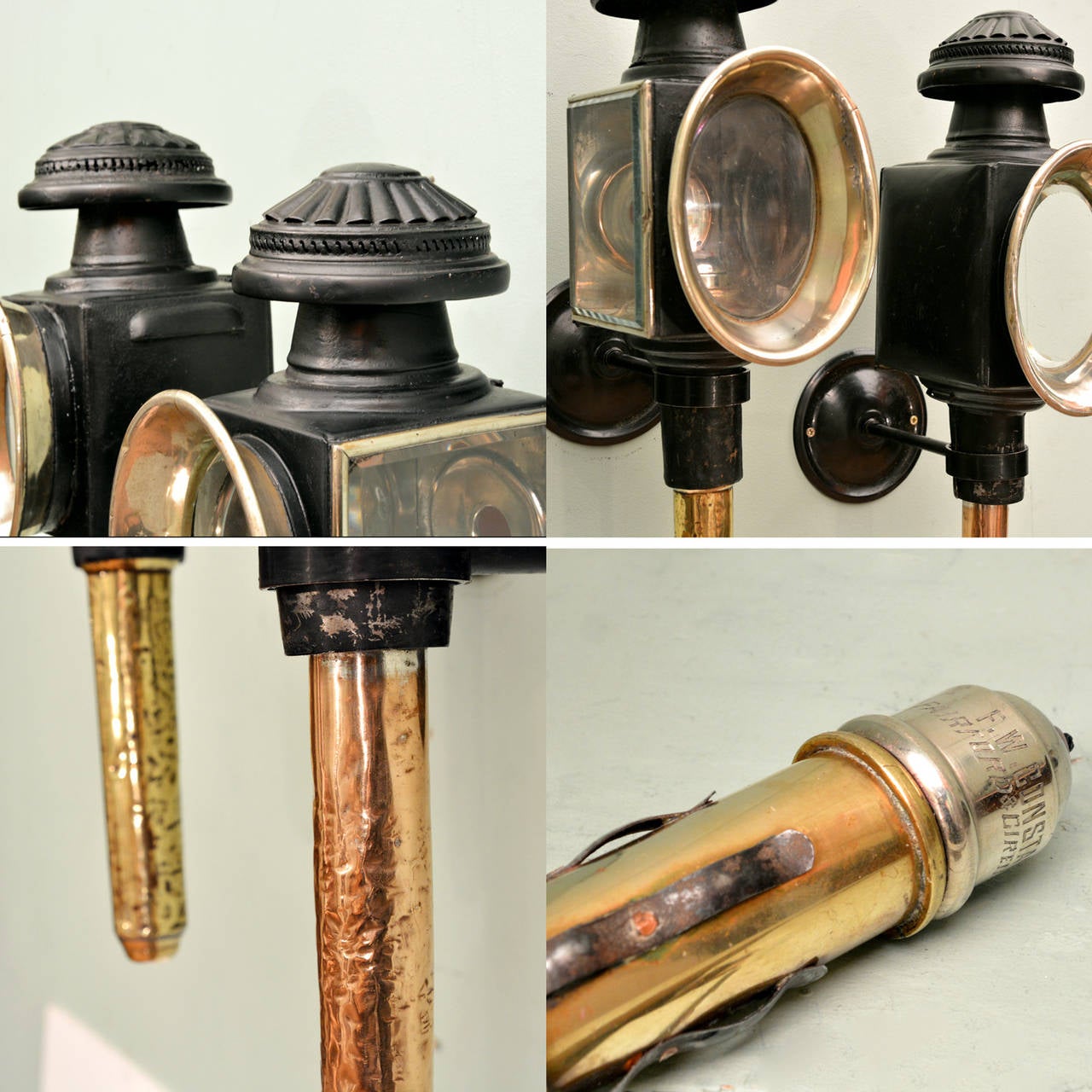 Early 20th Century Pair of Carriage Lanterns