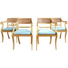 Four Giltwood side chairs
