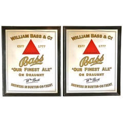 Vintage 'Bass' Advertising Mirrors