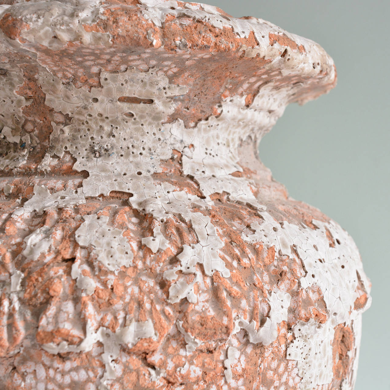 20th Century Terracotta Lided Urns