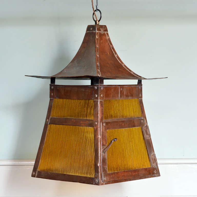 Copper Arts and Crafts Lantern