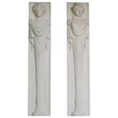 Carved Marble Caryatids