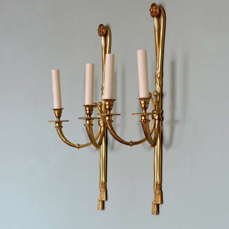British Pair of Louis XVI Style Wall Sconces