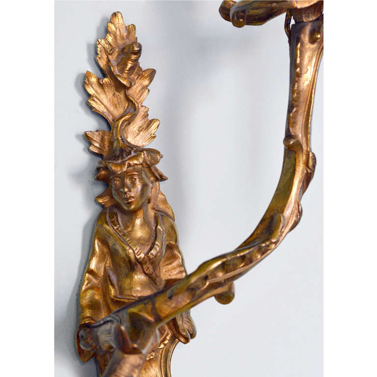 19th Century Chinoiserie Wall Sconces