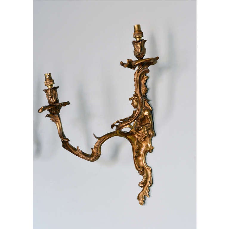 French Chinoiserie Wall Sconces