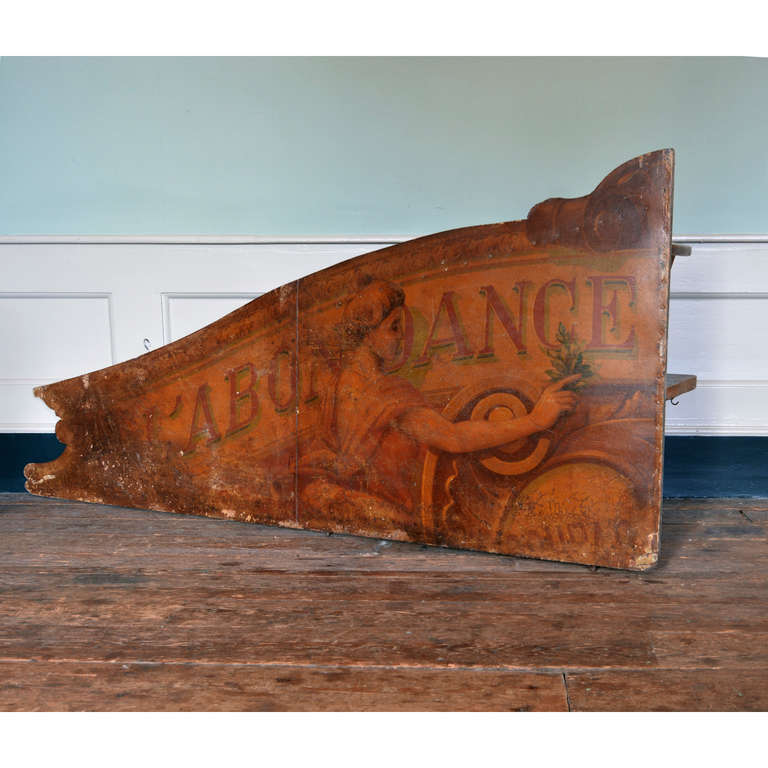French Tin Advertising Boards In Distressed Condition In London, GB