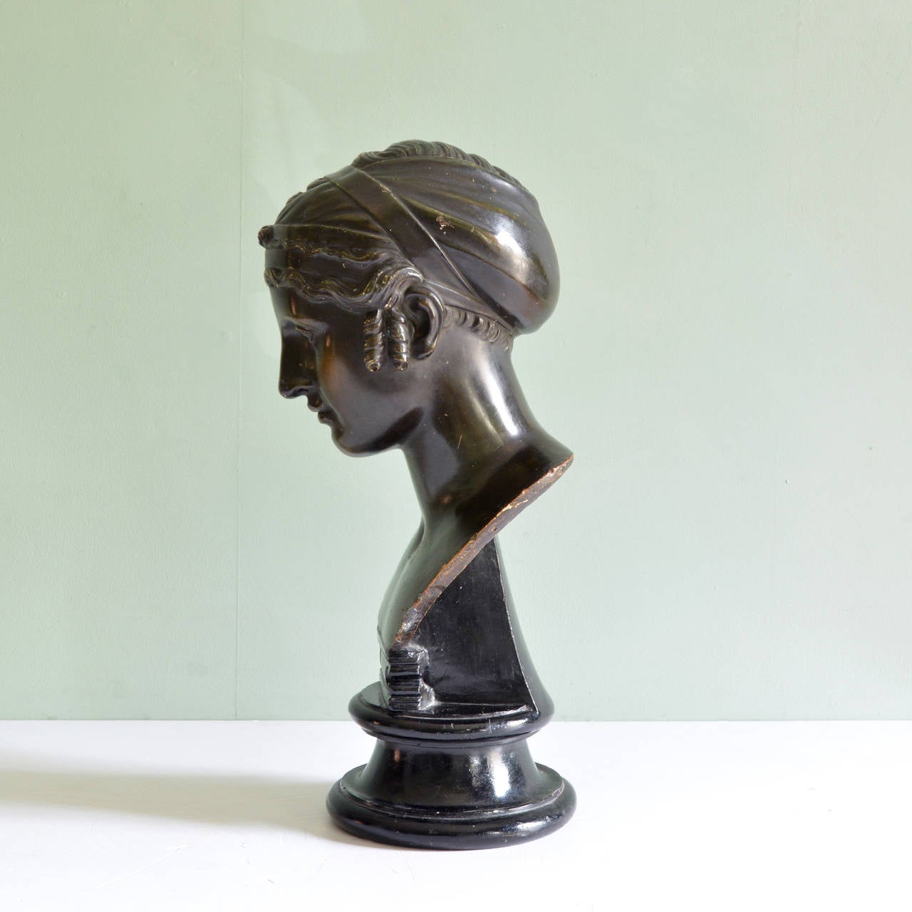 19th Century Female Plaster Bust