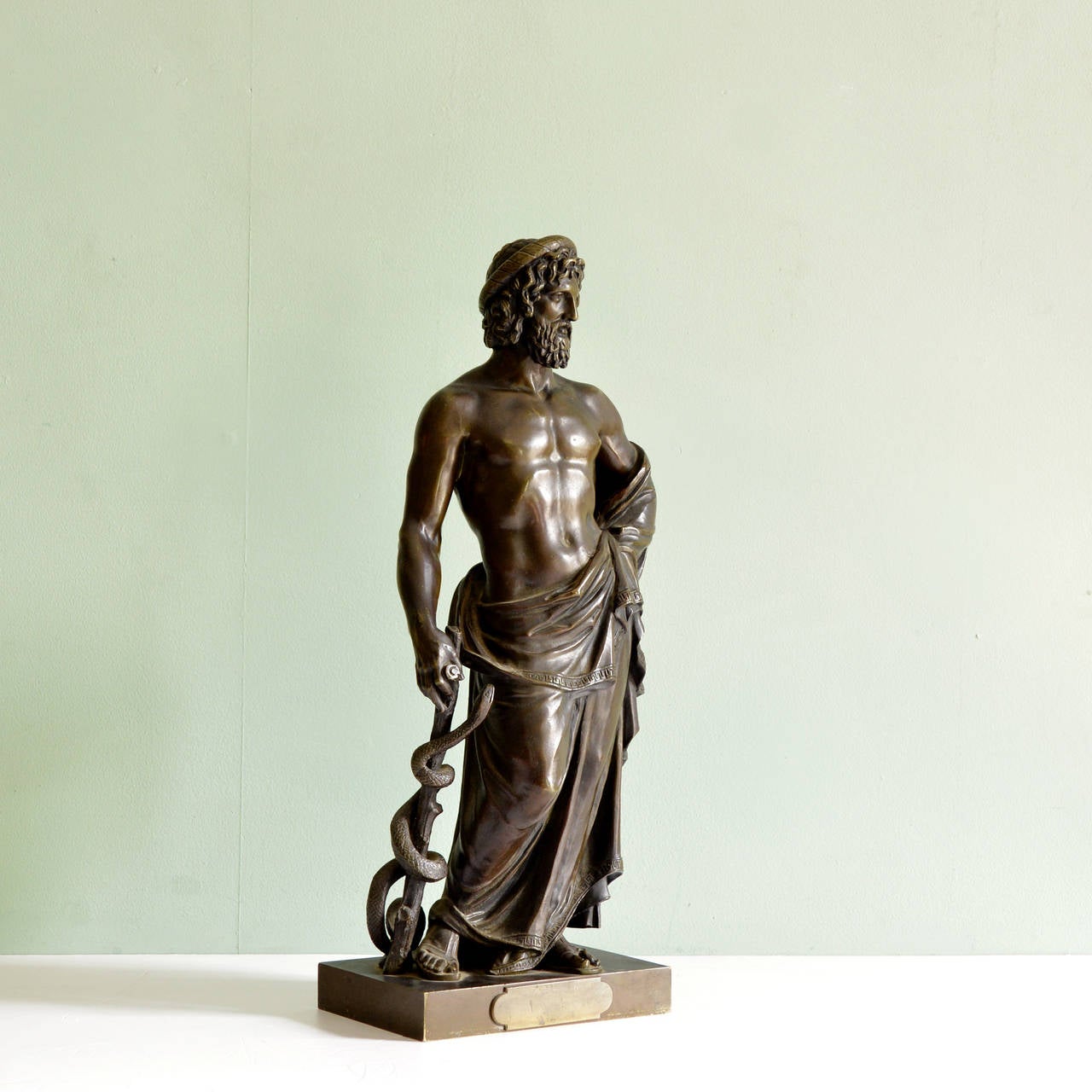 French Bronze of Asclepius